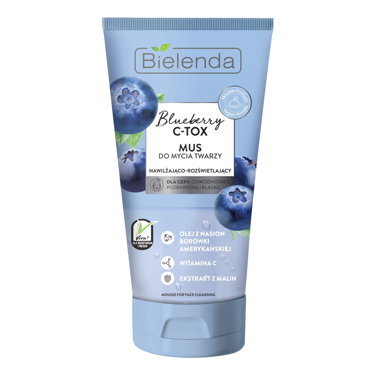 Bielenda C-TOX Blueberry MUS do mycia twarzy skóra odwodniona pozbawiona blasku 135g