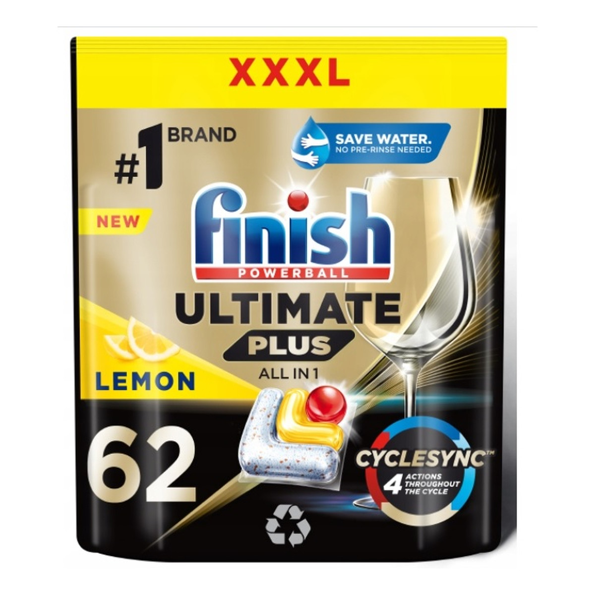 Finish Ultimate plus kapsułki do zmywarki lemon 62szt