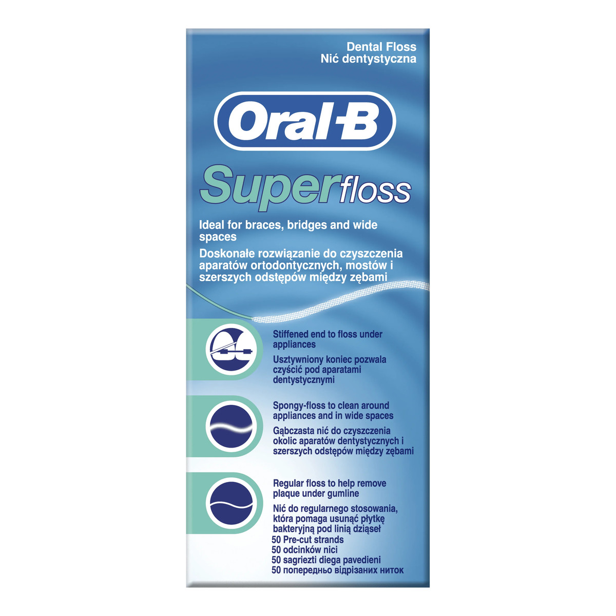 Oral-B Super Floss Nić dentystyczna 50 ocinków