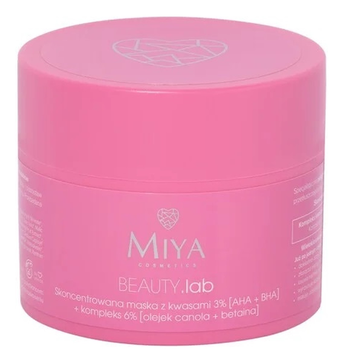 skoncentrowana maska z kwasami 3% [aha + bha] + kompleks 6% [olejek canola + betaina] 50g