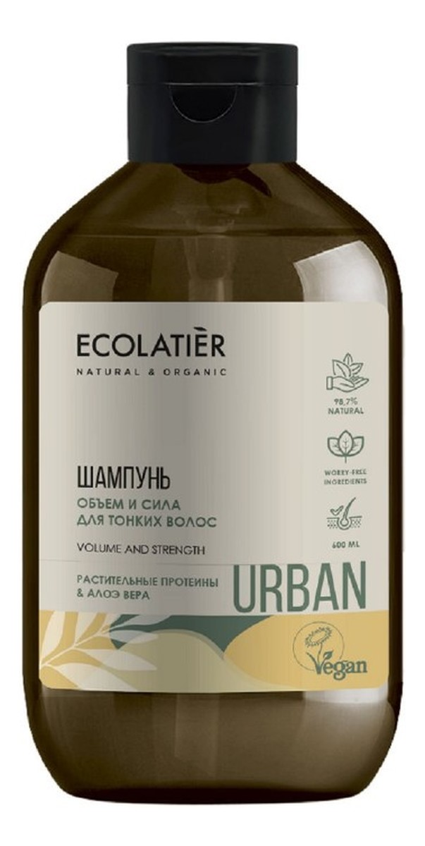 Szampon do włosów cienkich Objętość i wzrost Proteiny i aloes