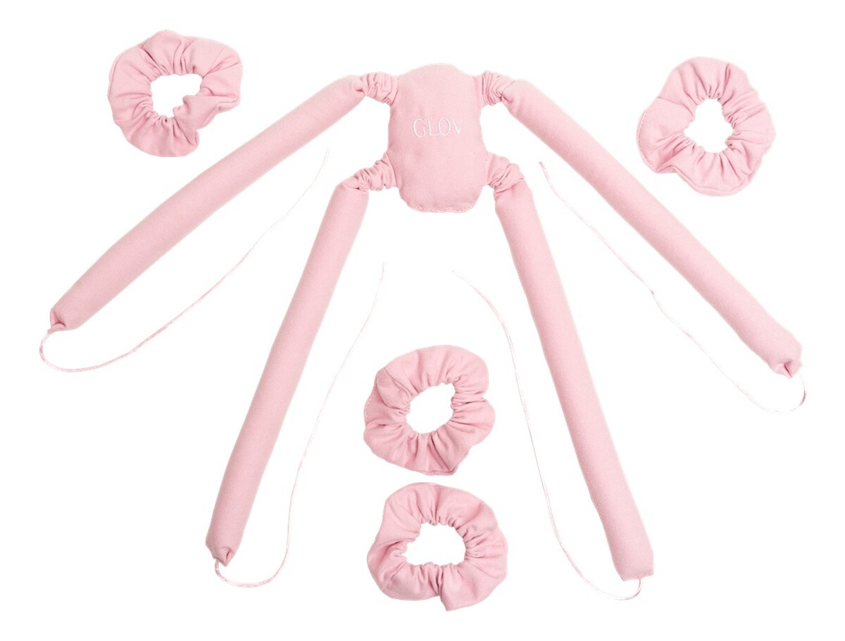 Coolcurl spider set wałki do kręcenia włosów na zimno do włosów długiej i średniej długości pink 4szt
