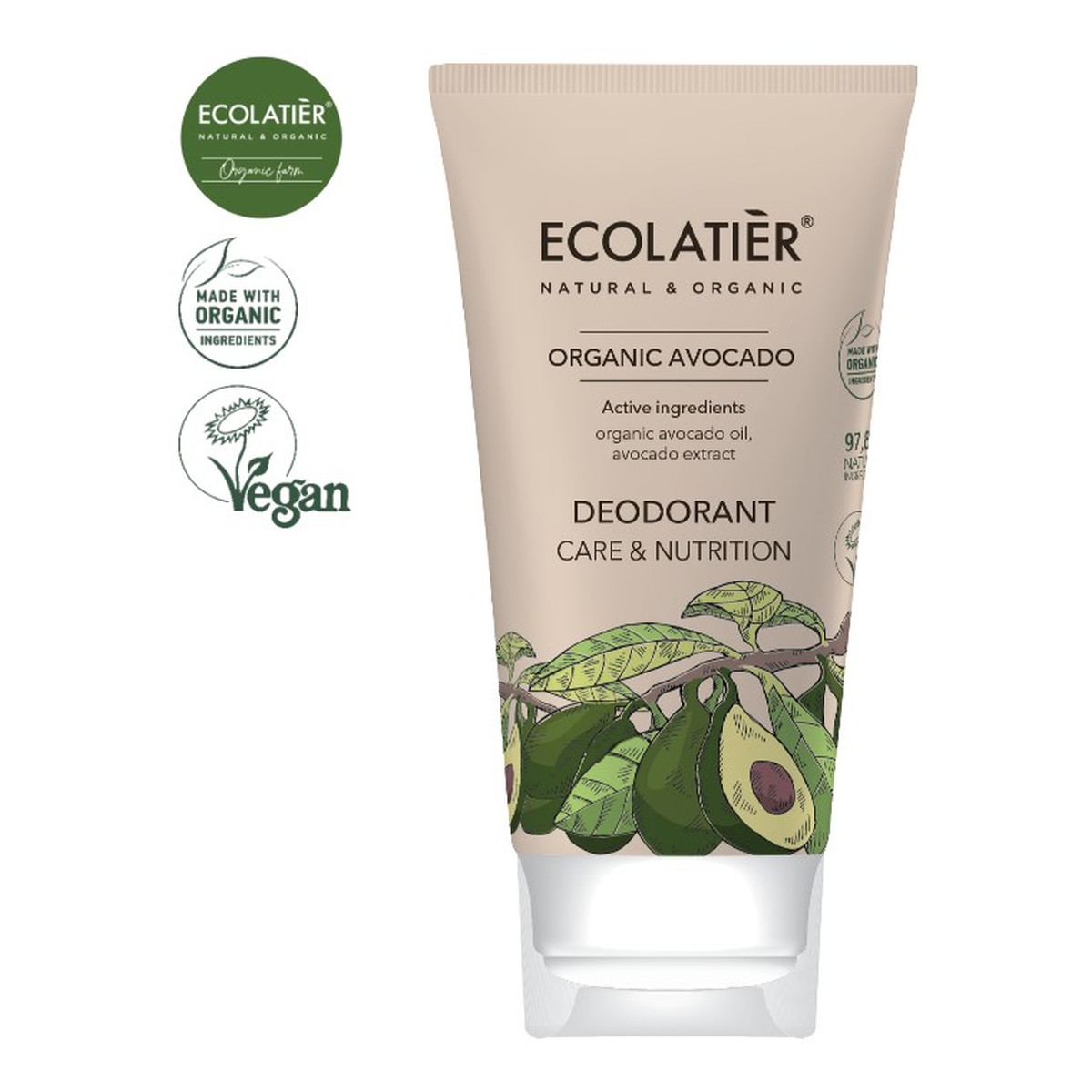 Ecolatier Avocado Naturalny dezodorant pielęgnacja i odżywianie 40ml