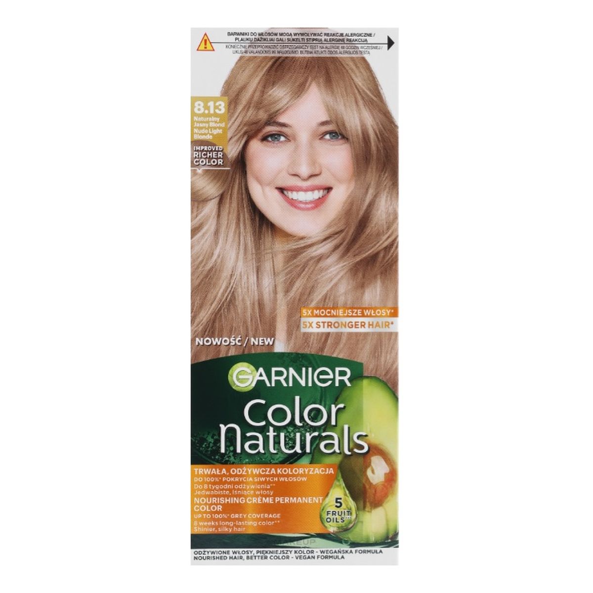 Garnier Color naturals odżywcza farba do włosów 8.13 naturalny jasny blond