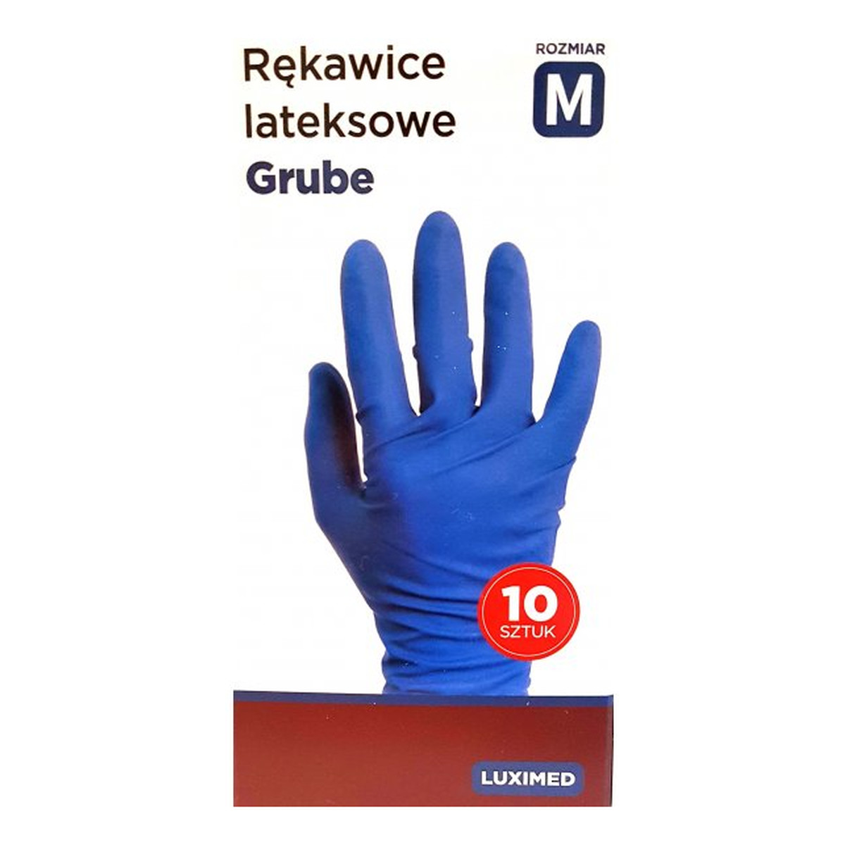 Luximed RĘKAWICE LATEKSOWE NIEBIESKIE (10szt) M grube
