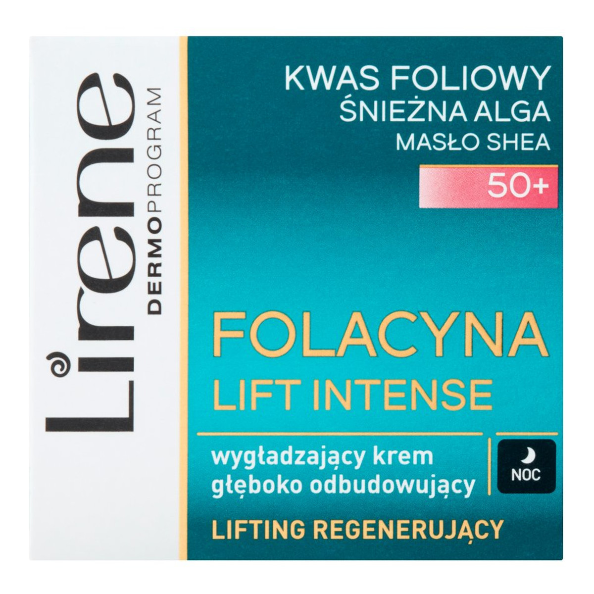 Lirene Folacyna Lift Intense 50+ Wygładzający krem głęboko odbudowujący na noc 50ml