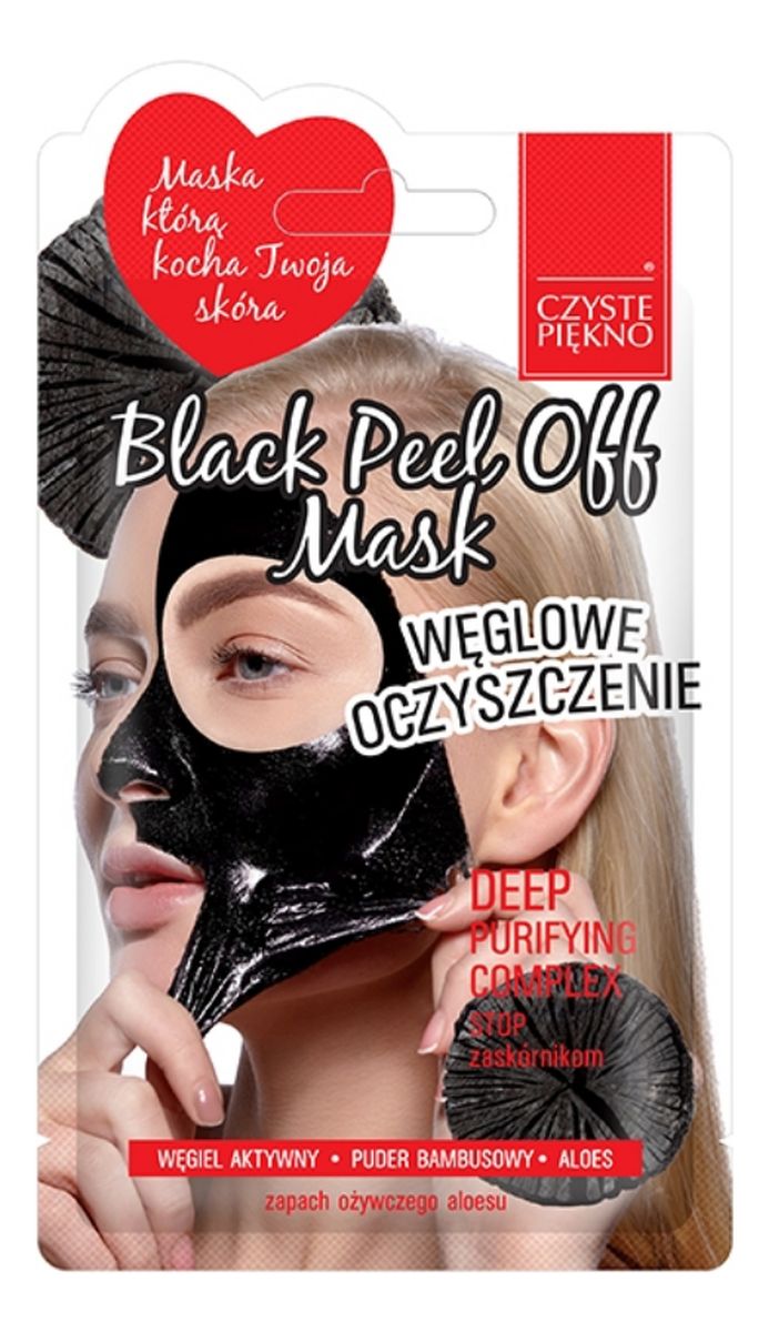 Black Peel Off Mask Multiaktywna Maska Głęboko Oczyszczająca Stop Zaskórnikom