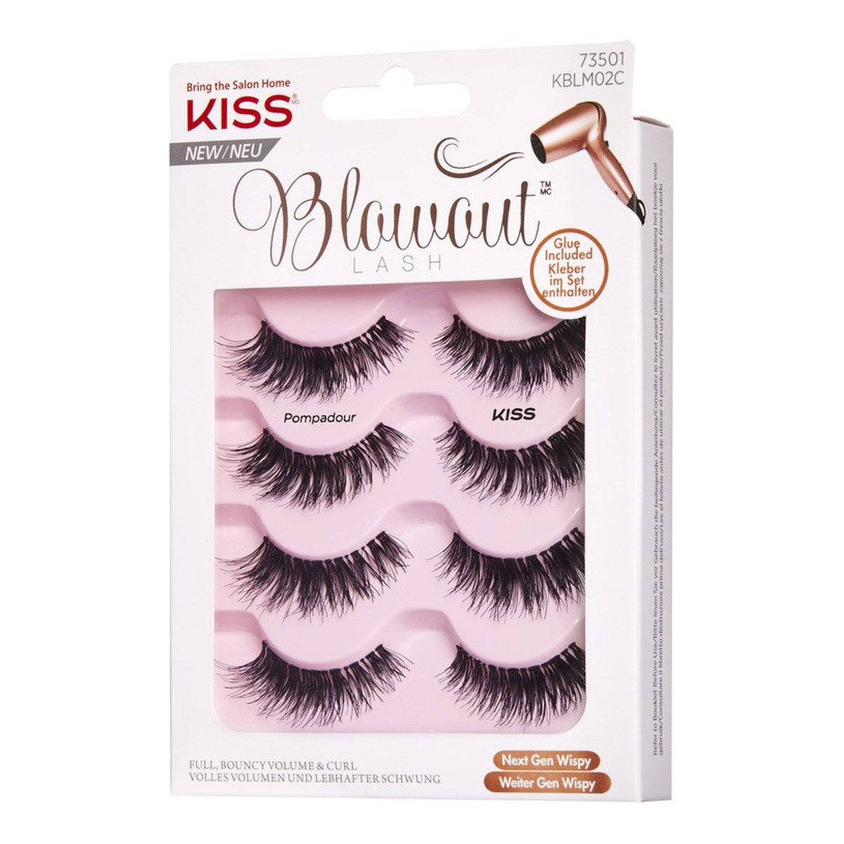 Kiss Sztuczne rzęsy Blowout - Pompadour 4 pary