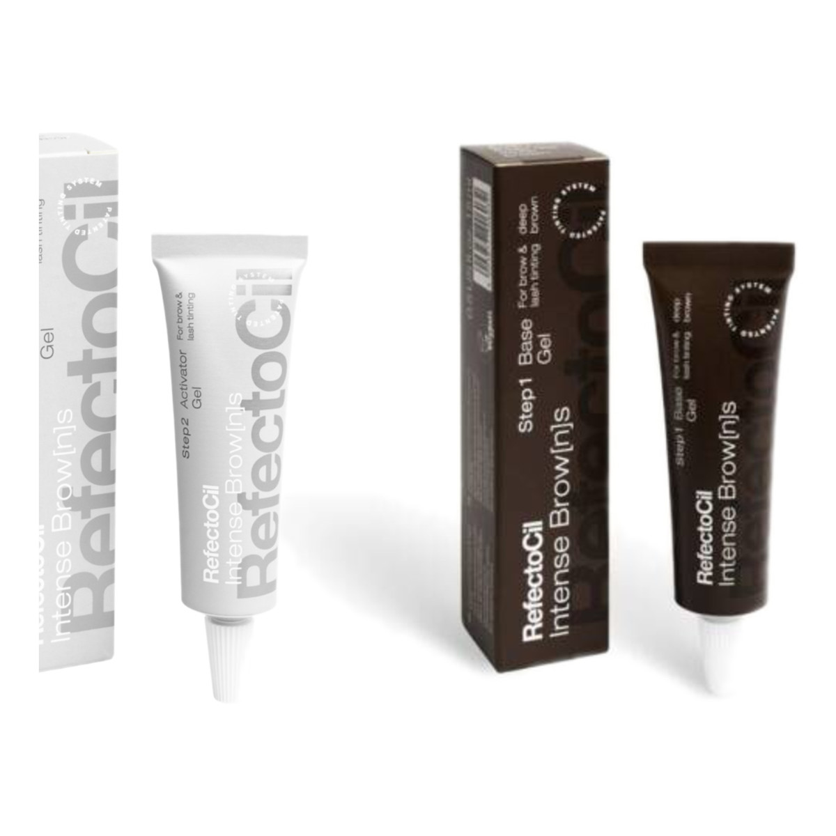 RefectoCil Intense Brow[n]s Base Gel Farba do brwi i rzęs Deep Brown Głęboki Brąz + Aktywator