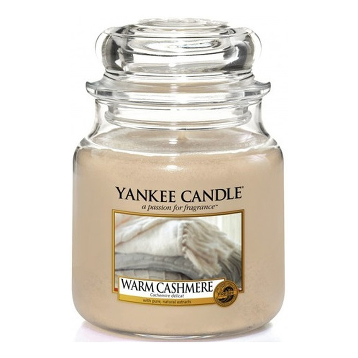 Yankee Candle Med Jar średnia świeczka zapachowa Warm Cashmere 411g