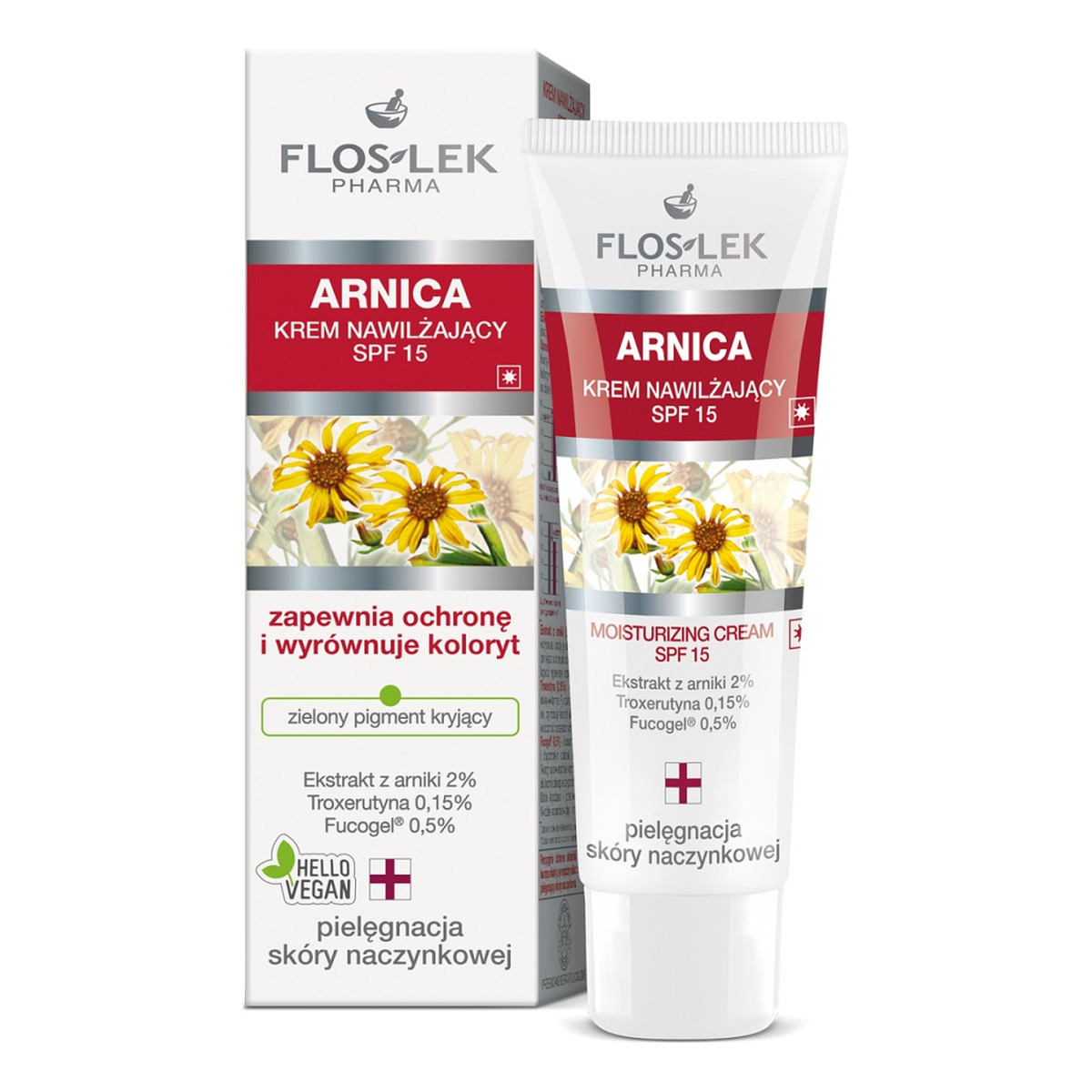 FlosLek Arnica Krem nawilżający do skóry naczynkowej SPF15 50ml