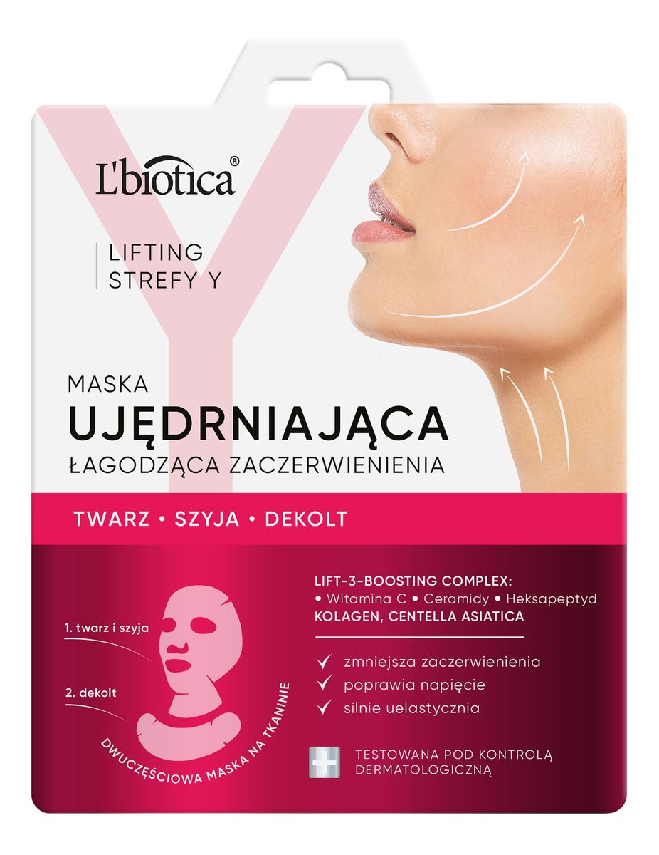 L`biotica lifting strefy y maska ujędrniająca łagodząca zaczerwienienia