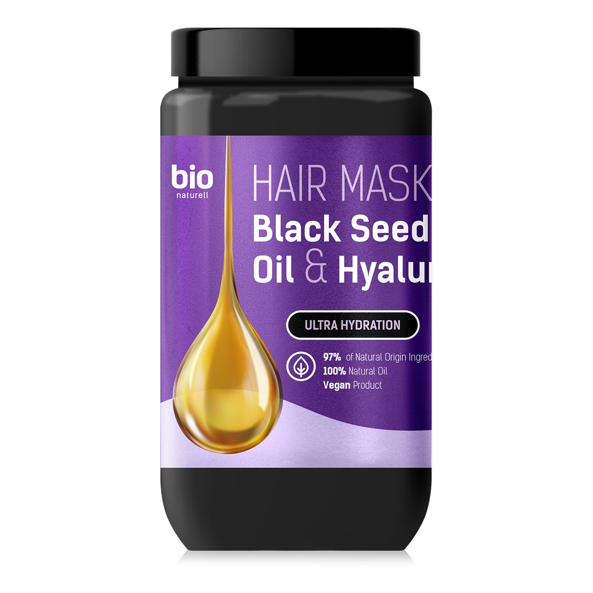 Bio Naturell Maska do włosów z olejkiem z czarnuszki i kwasem hialuronowym 946ml