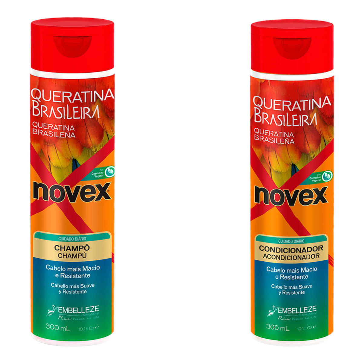 Novex Brazilian Keratin Szampon do włosów + Odżywka 2x 300ml