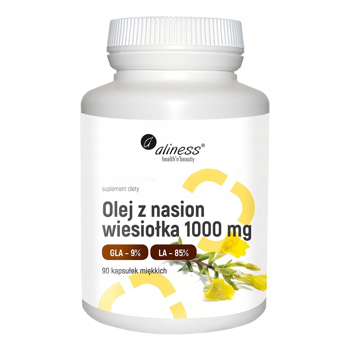 Aliness Aliness_olej z nasion wiesiołka 9%/70% 1000mg suplement diety 90 kapsułek