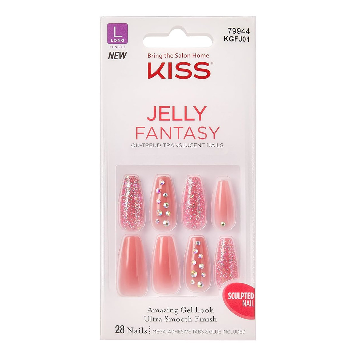 Kiss Sztuczne Paznokcie Jelly Fantasy - Be Jelly 28szt.