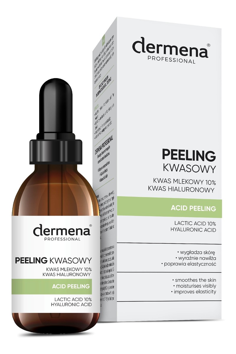 Peeling kwasowy - Kwas Mlekowy 10% i Kwas Hialuronowy