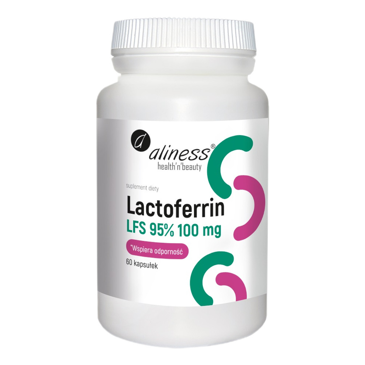 Aliness Lactoferrin lfs 95% 100 mg suplement diety 60 kapsułek