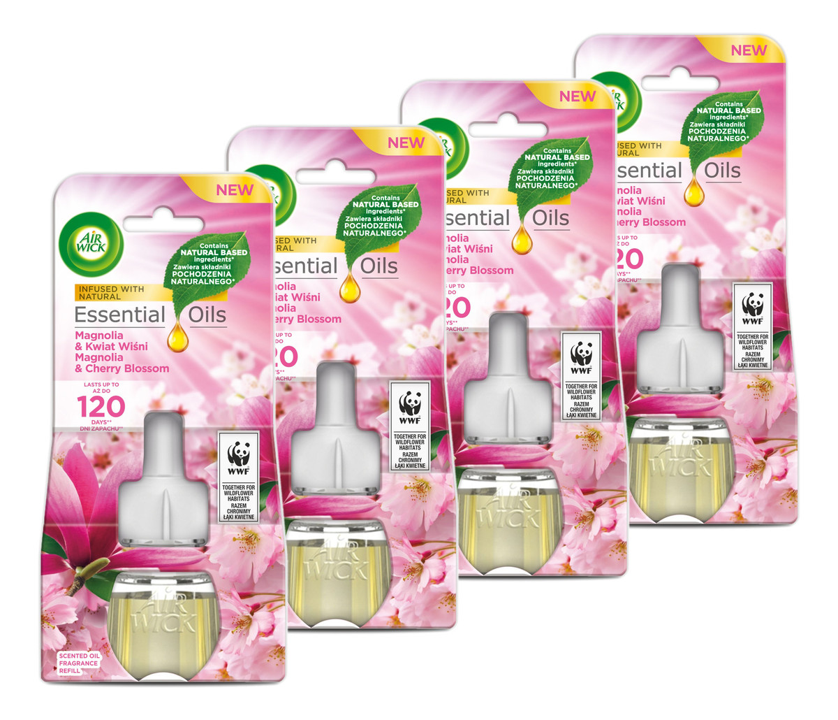 Odświeżacz Powietrza Magnolia & Kwiat Wiśni wkład 4x19ml