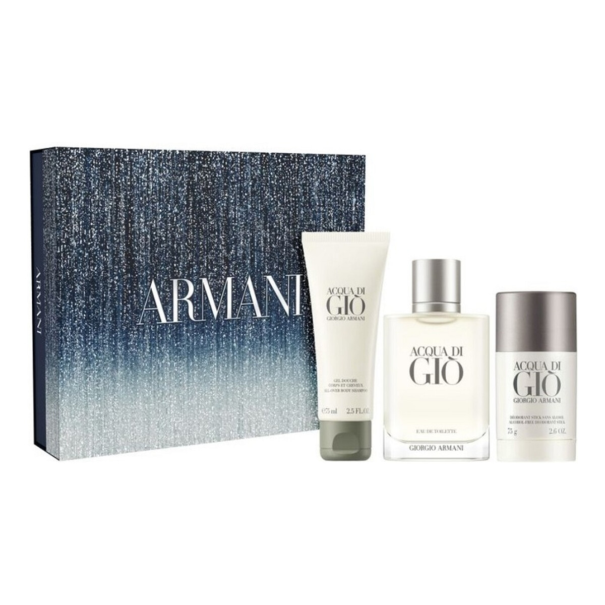 Giorgio Armani Acqua di Gio Zestaw woda toaletowa spray 100ml + żel pod prysznic 75ml + dezodorant sztyft 75g