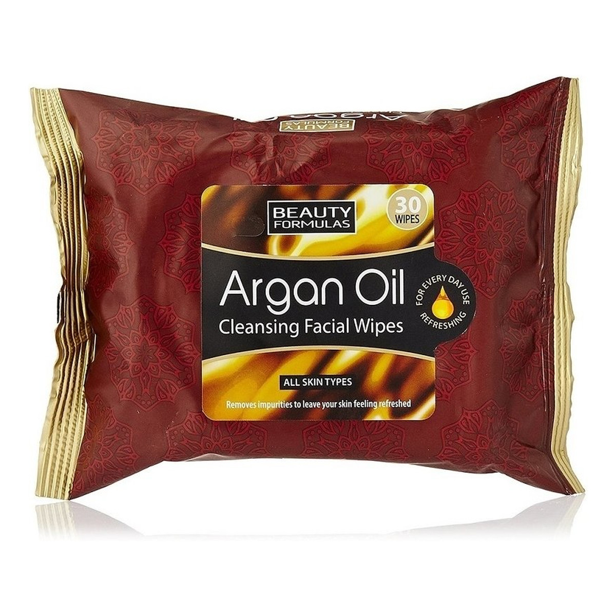 Beauty Formulas Argan Oil Cleansing Facial Wipes Oczyszczające Chusteczki z Olejkiem Arganowym 30 szt.