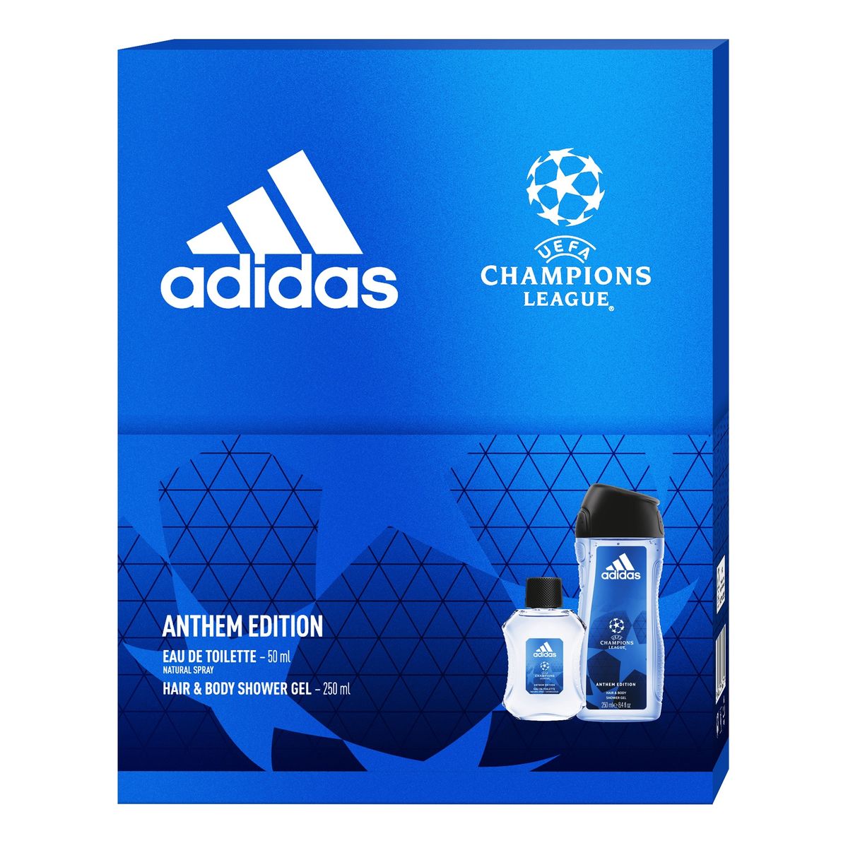 Adidas UEFA Anthem Edition Men Zestaw prezentowy woda toaletowa 50ml+żel pod prysznic 250ml