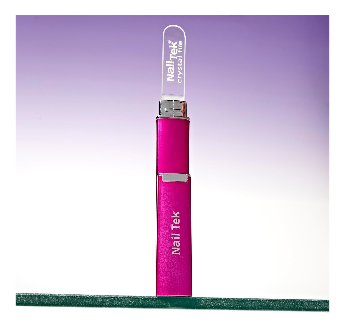 Pilnik szklany Crystal File regular w różowym etui - wymiar 139x12mm