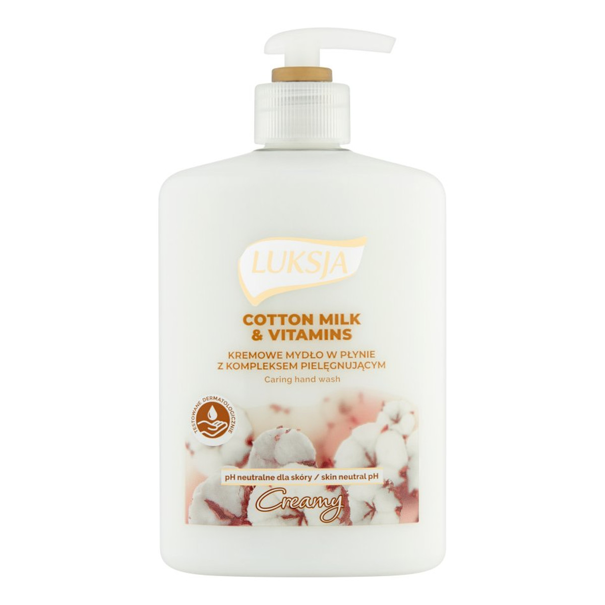 Luksja Creamy Cotton Milk & Vitamins Kremowe mydło w płynie 500ml
