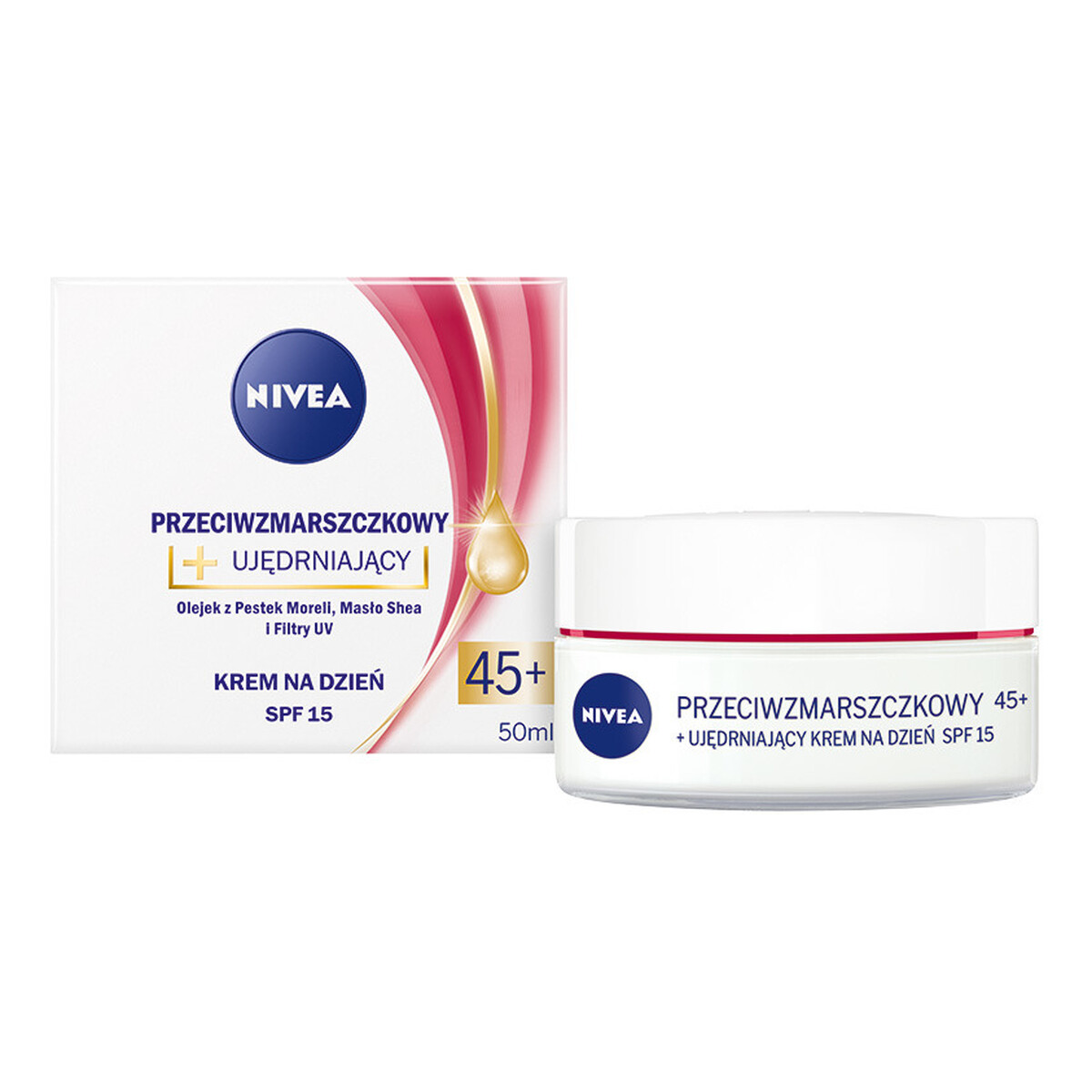 Nivea Przeciwzmarszczkowy Krem ujędrniający 45+ na dzień 50ml