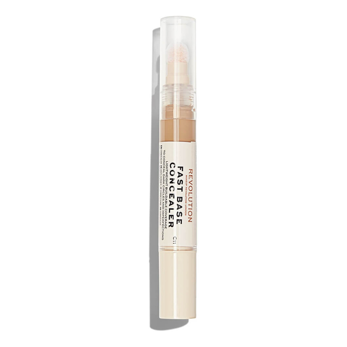 Makeup Revolution Fast Base Concealer Korektor Pod Oczy z gąbką 4ml