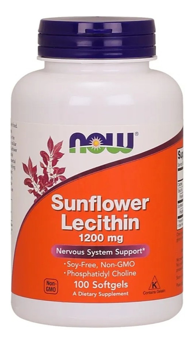 Now_sunflower lecithin lecytyna słonecznikowa 1200mg 100 miękkich kapsułek