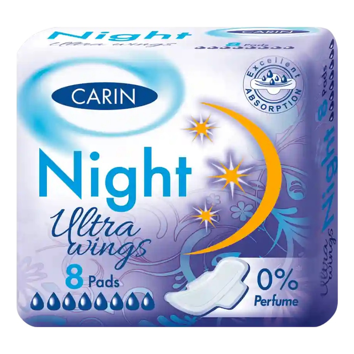 Carin Ultra wings night podpaski higieniczne na noc 8szt