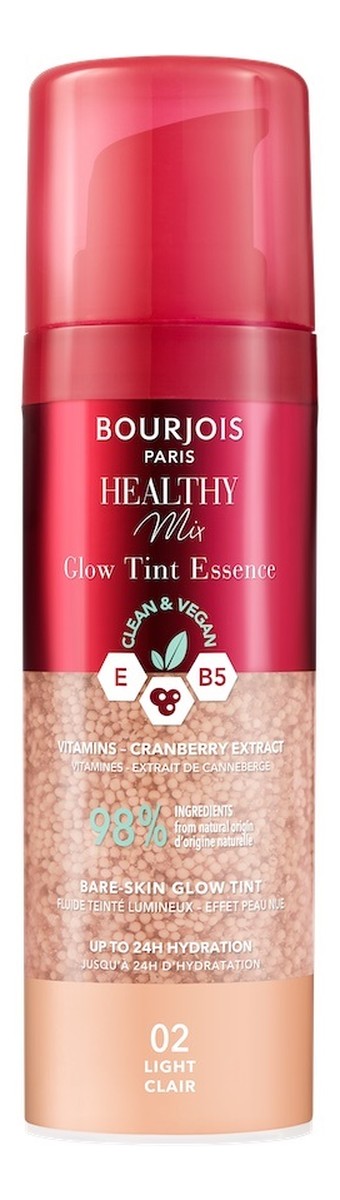 Healthy mix glow tint essence pielęgnująca esencja wyrównująca koloryt 02 light