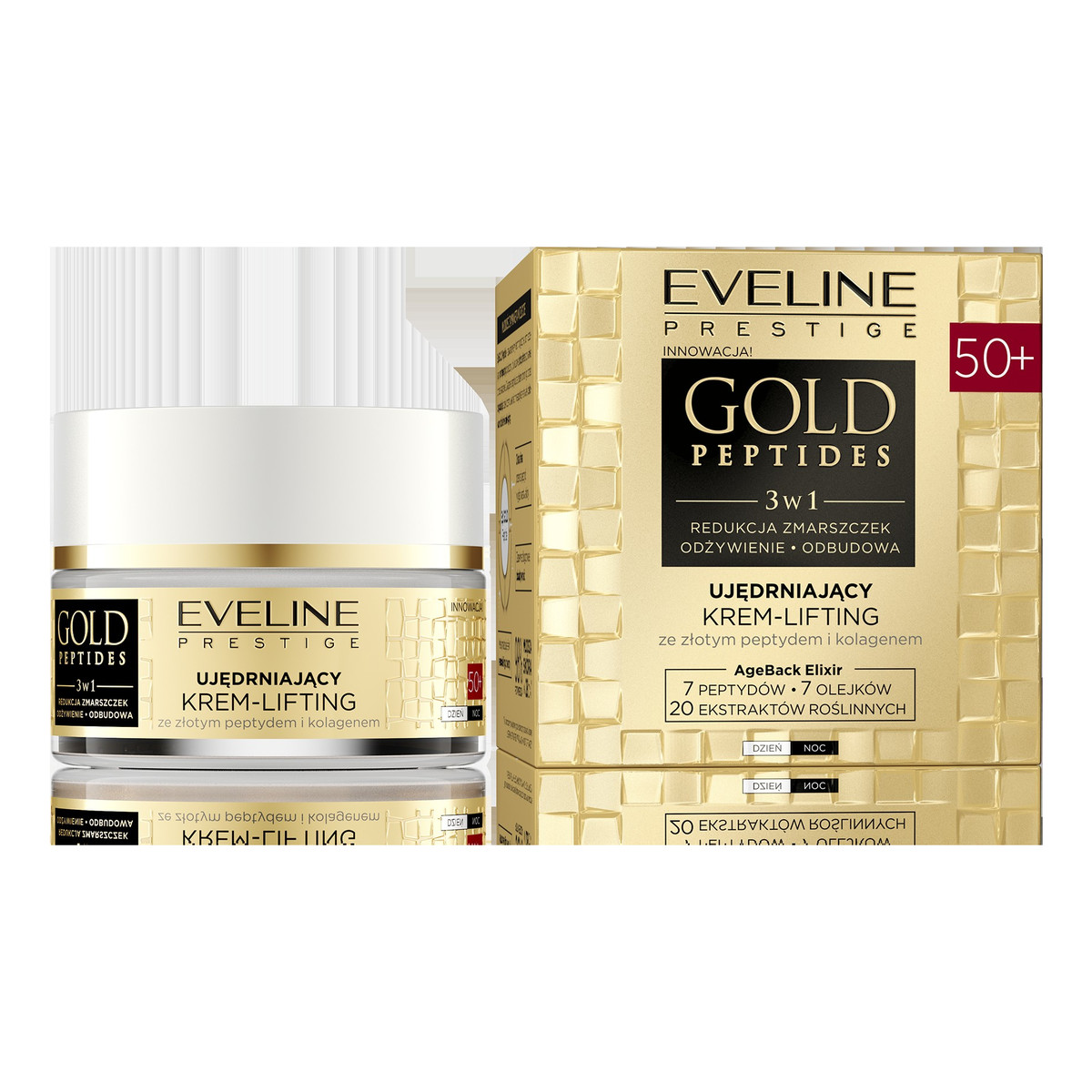 Eveline GOLD PEPTIDES Krem ujedrniający 50+ dzień noc 50ml