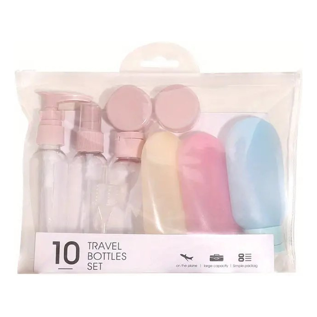 Ecarla Zestaw pojemniczków podróżnych na kosmetyki 10szt