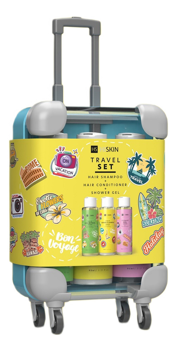 Zestaw szampon do włosów 95ml + odżywka do włosów 95ml + żel pod prysznic 95ml