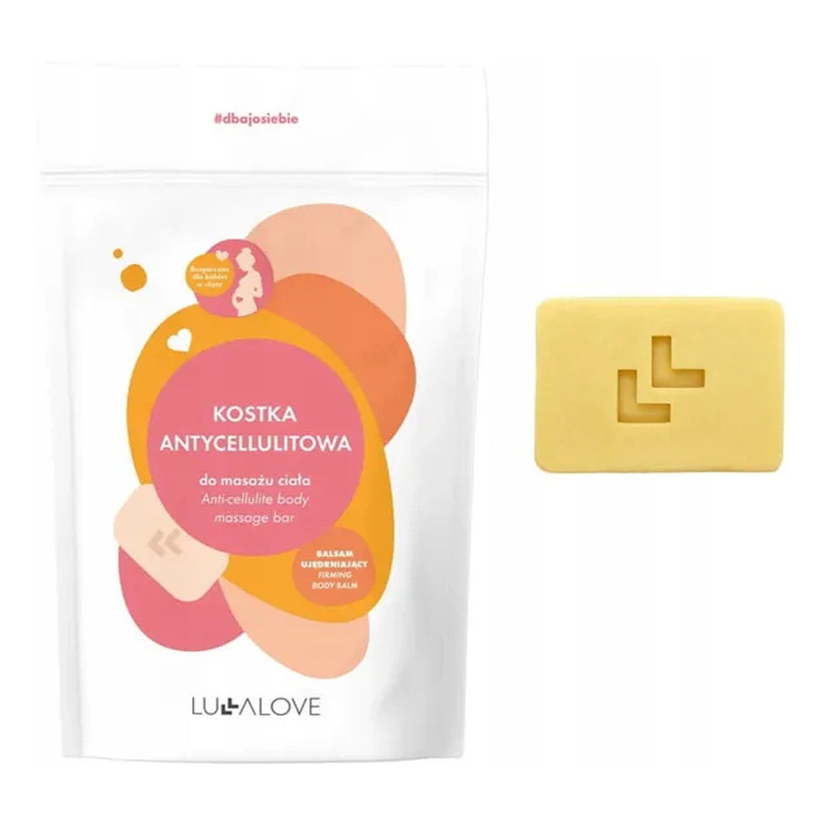 Lullalove Antycellulitowa kostka do masażu ciała 70g