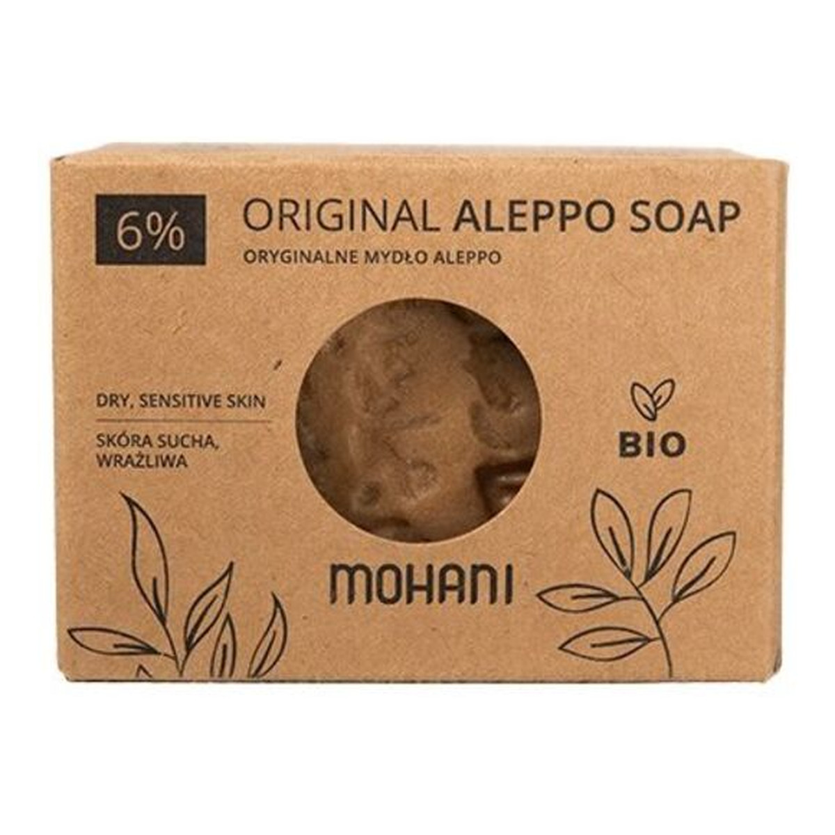 Mohani Aleppo BIO Mydło oliwkowo-laurowe 6% 185g