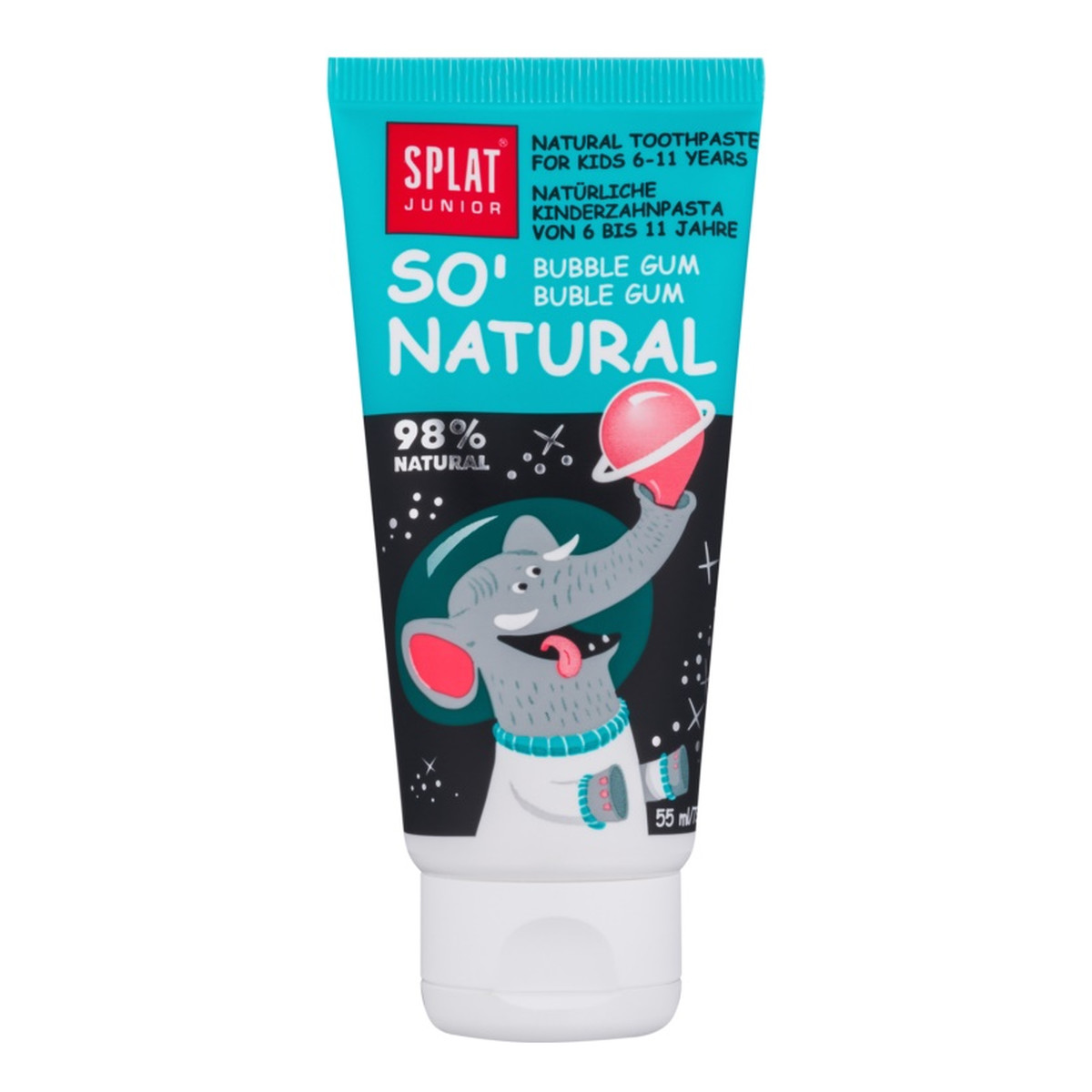 Splat Junior naturalna pasta do zębów dla dzieci 6-11 lat Bubble Gum 55ml