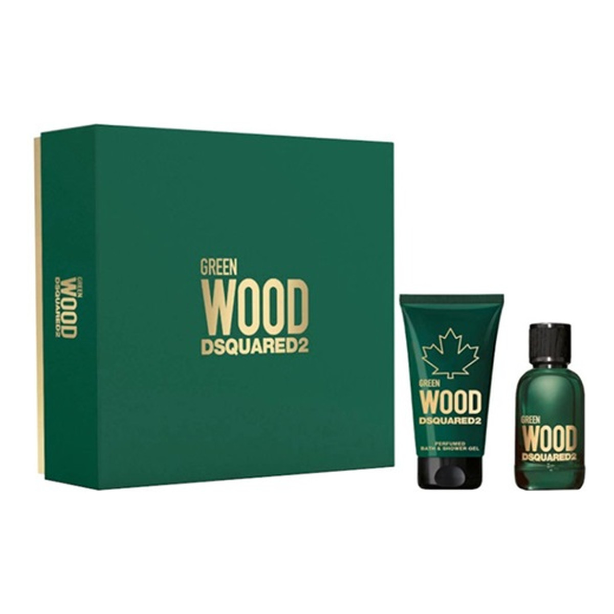 Dsquared2 Green Wood Pour Homme Zestaw woda toaletowa spray 100ml + żel pod prysznic 150ml