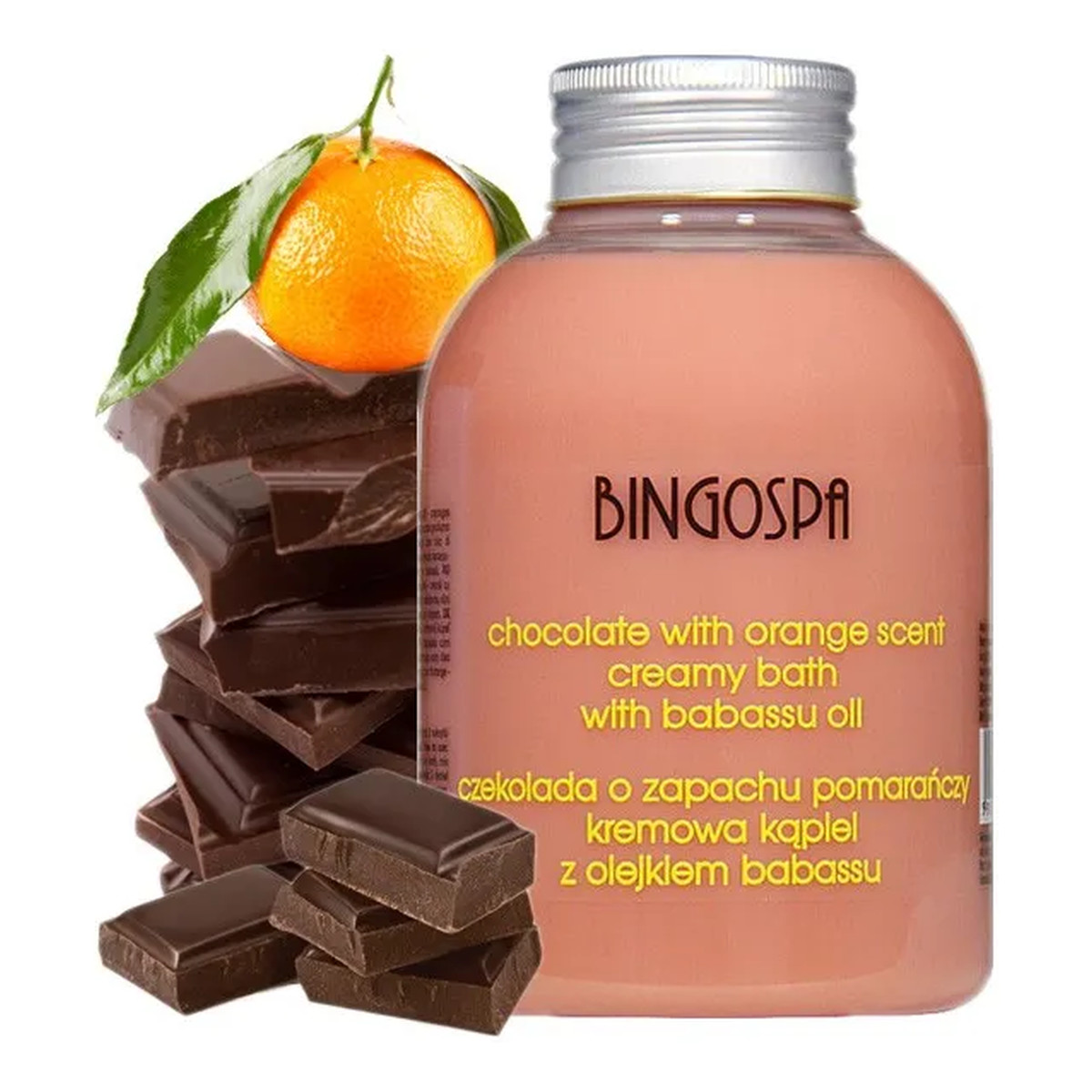BINGOSPA Kremowa kąpiel z olejem babassu – Chocolate with orange scent 500ml