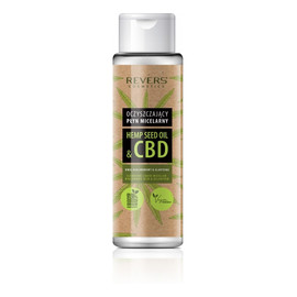 Oczyszczający płyn micelarny z naturalnym olejem konopnym z CBD