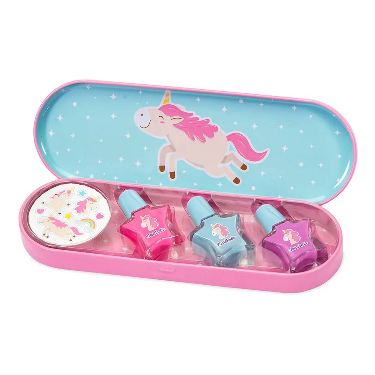 Martinelia Unicorn Sweet Dreams Nail Set Zestaw lakier do paznokci 3szt. + naklejki