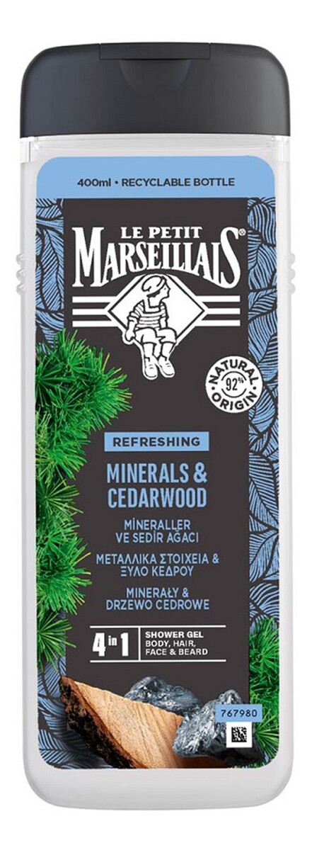 Żel pod prysznic 4w1 minerały drzewo cedrowe