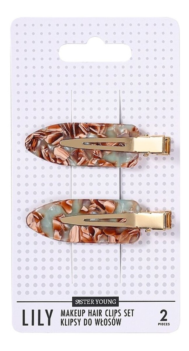 Lily klipsy do włosów do makijażu green coffee 2szt