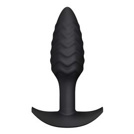 Wavy plug silikonowy korek analny black