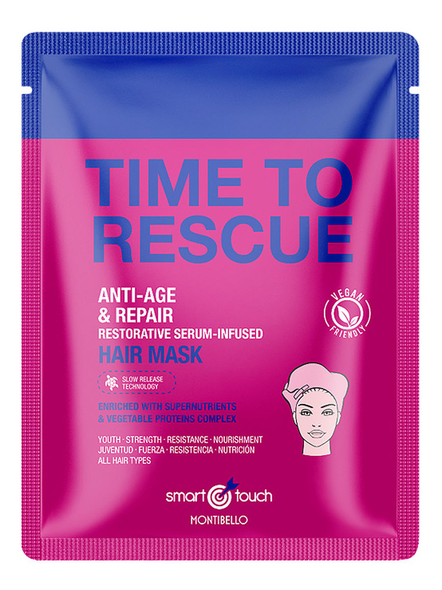 Smart touch time to rescue hair mask maska w płachcie nasączona serum