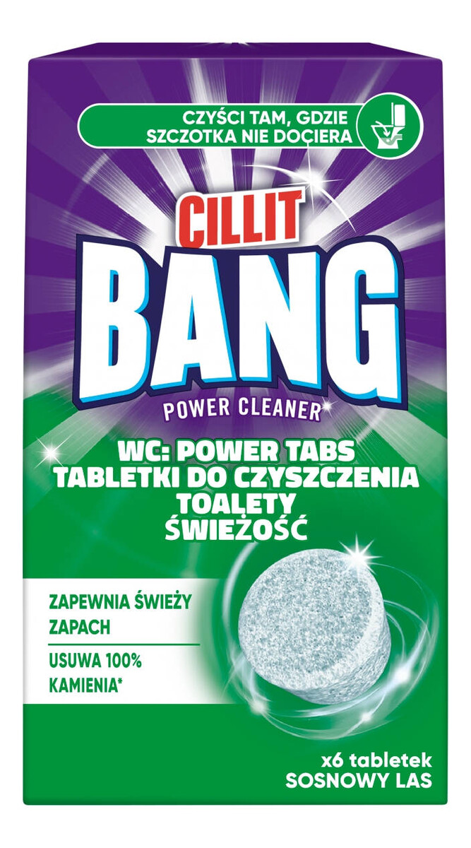 Tabletki do czyszczenia toalety świeżość sosnowy las