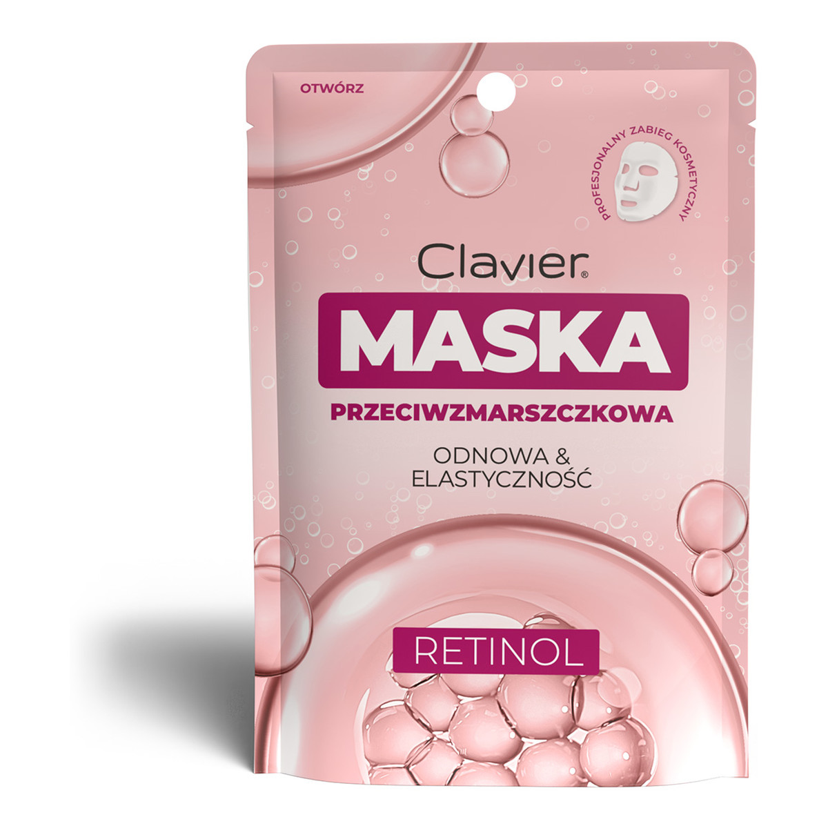Clavier Maska przeciwzmarszczkowa w płachcie z retinolem 25ml