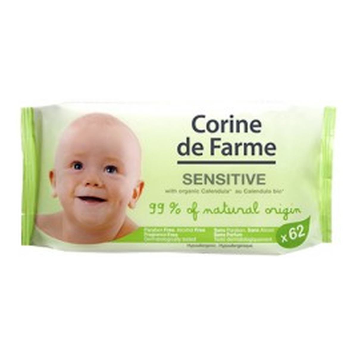 Corine De Farme Sensitive Chusteczki Nawilżające Dla Dzieci 62 Sztuki